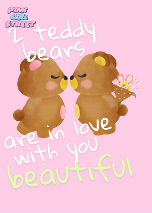 2 Teddy Bears Are In Love With You Beautiful Digital Download