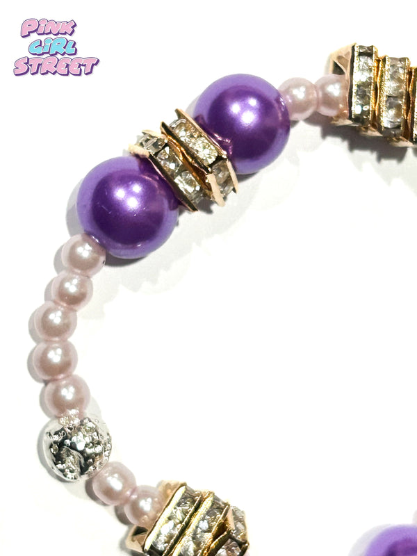 3 Purple Pearls Bracelet