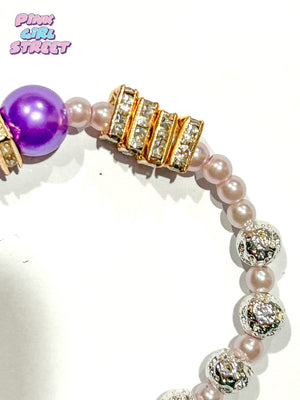 3 Purple Pearls Bracelet