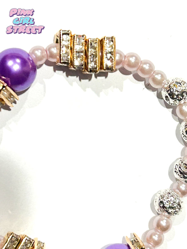 3 Purple Pearls Bracelet