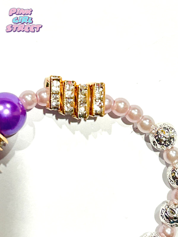 3 Purple Pearls Bracelet