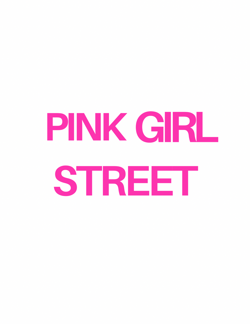 Pink girl street