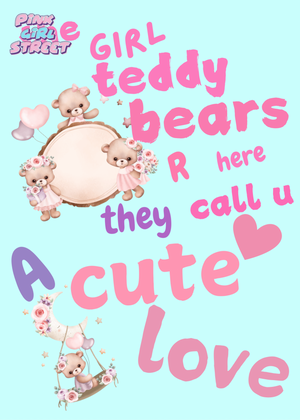 Girl Teddy Bears R Here Say Your A Cute Love Digital Download