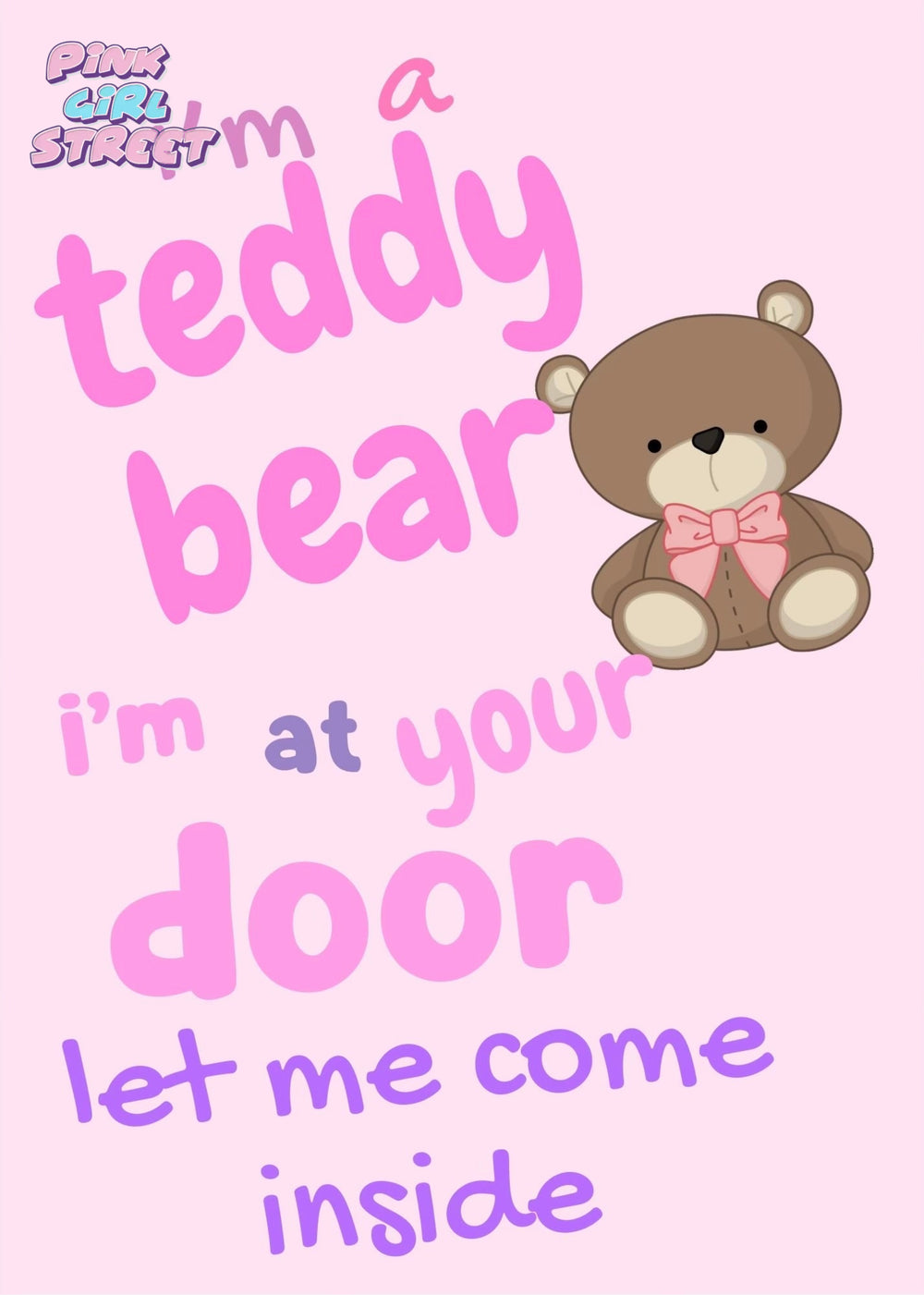 I’m A Teddy Bear At Your Door Digital Download