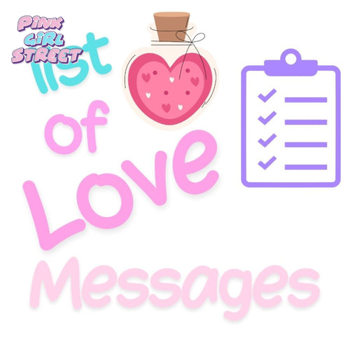 List Of Love Messages Digital Download