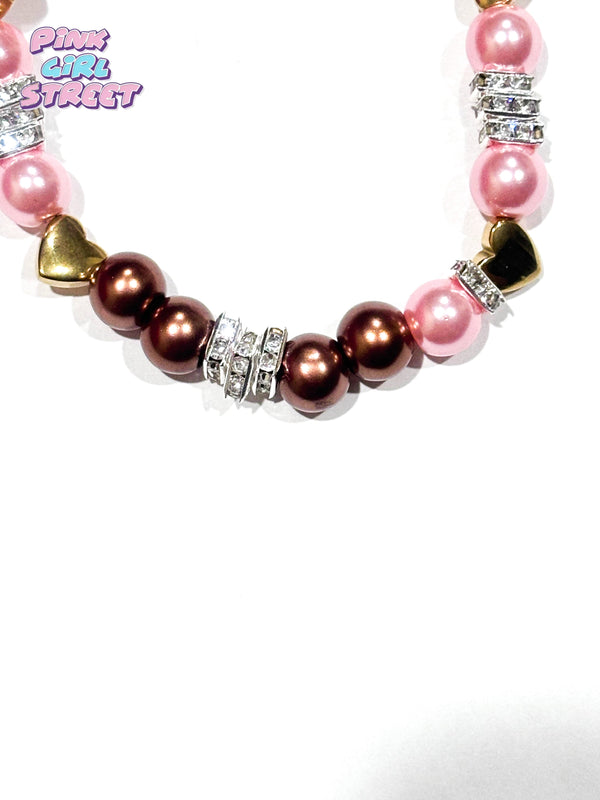 Pandora bracelet with Pink And Brown Pearls Bracelet from women’s accessories a beautiful gift bracelet