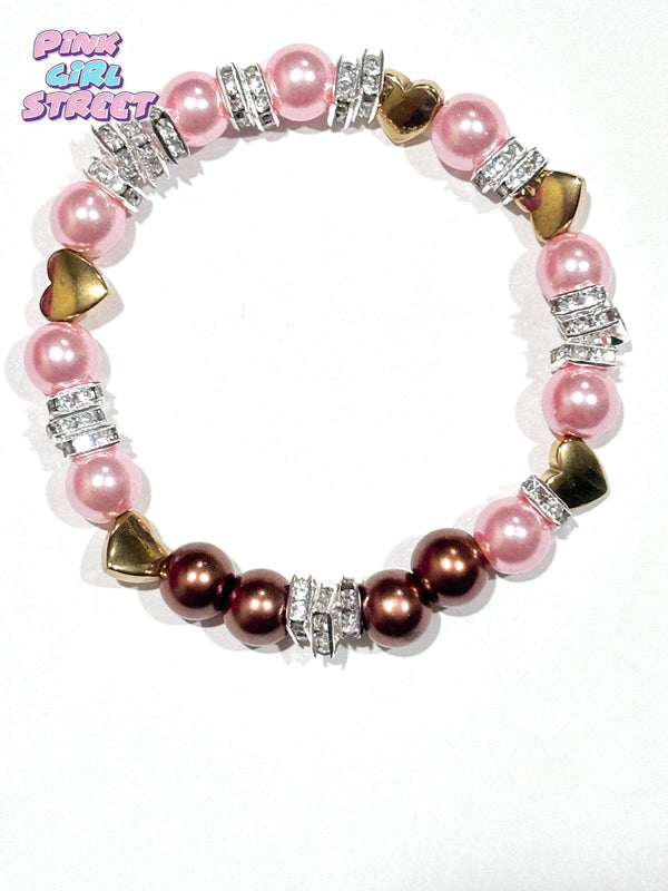 Pandora bracelet with Pink And Brown Pearls Bracelet from women’s accessories 