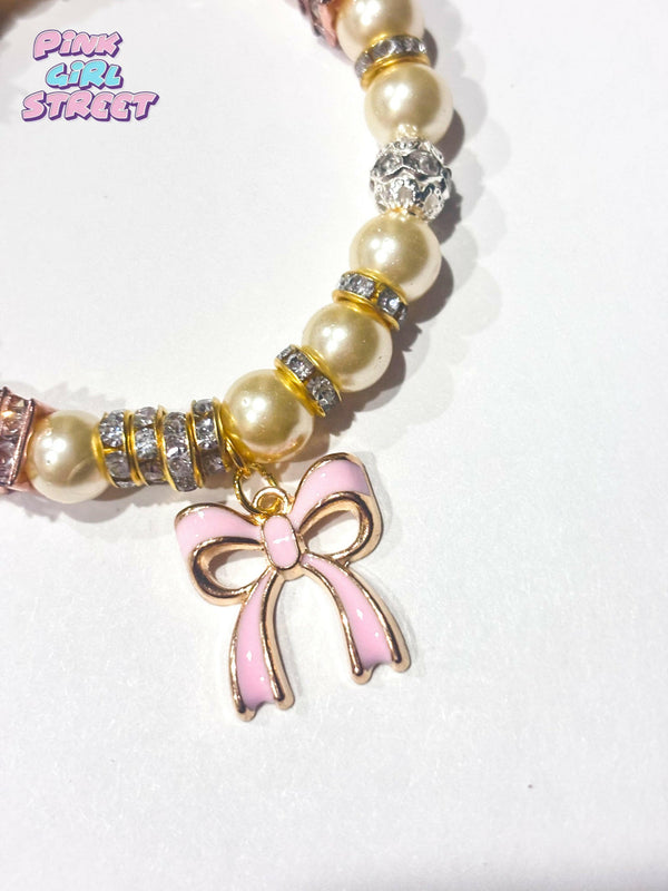 Pink Bow Bracelet