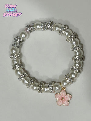 Pink Flower Bracelet