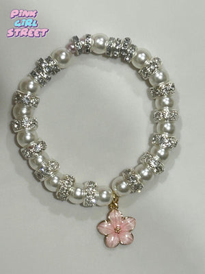 Pink Flower Bracelet