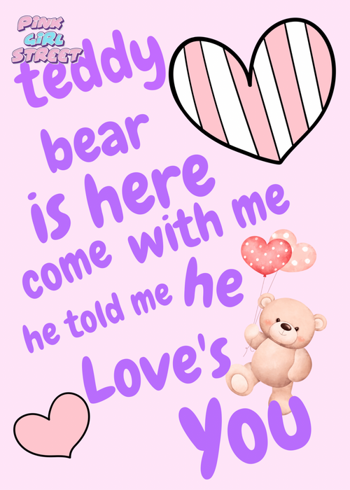 Teddy Bear Is Here Come With Me Digital Download